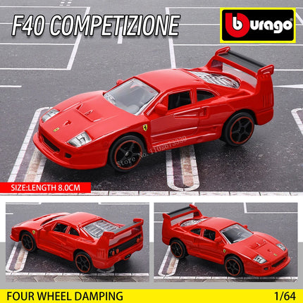 Bburago 1:64 genuine Ferrari SP3 SP1 458 ENZO F40 F12TDF SF90 car model series children's Christmas boy gift toys