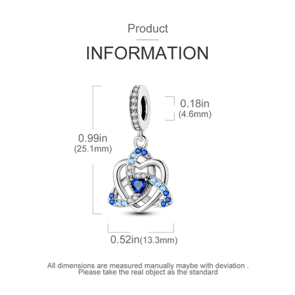 Charm Silver 925 Beads Blue Series Fit Bracelet Charms DIY Original Fashion  Pendants For Jewelry Maing