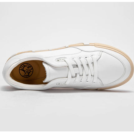 Men's Sneakers Casual Pu Leather Breathable Walking Flat Shoes for Men 2025New Male Tennis Sneaker Soft White  Shoes