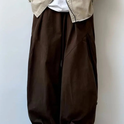 Harajuku Pants Man Baggy Pants Wide Leg Sweatpants Vintage Casual Straight Trousers Streetwear Cotton Japanese Summer