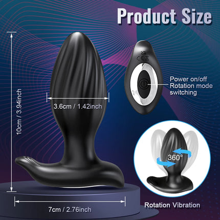 360° Rotation Vibration Anal Plug Butt Plug Sex Toys for Women Men APP Prostate Massager Wiggle  Anal Vibrator Sex Toy for Male