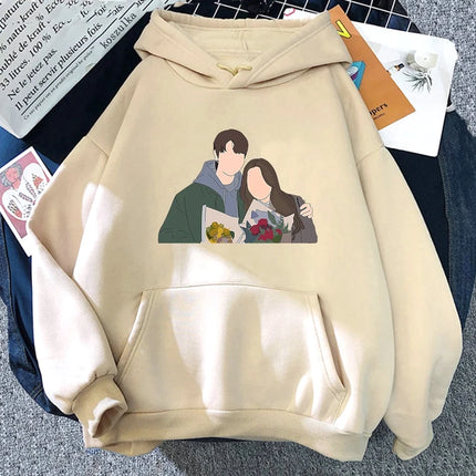 True Beauty Kdrama Printed Sweatshirt Kawaii 2025 Autumn Winter Women Hoodies Sweatshirt Harajuku Cartoon Women Clothing