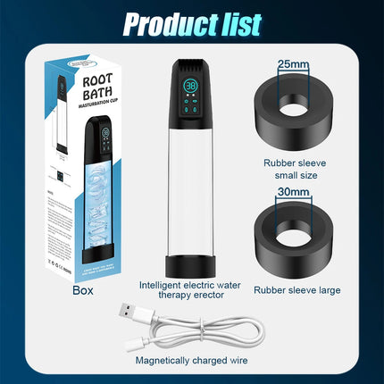 AIERLE IPX7 Electric Penis Pump for Vacuum Pump Enlargement Extend Pump Waterproof 6 Suction Extender Enhancer Sex Toys for Men