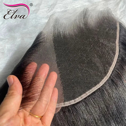 Ultra Fitted Skinlike 13x6 Real HD Lace Frontal Only Straight &Body Wave Human Hair HD Transaprent Lace Remy Hair Melt Skins HD Lace Closure Pre Plucked Small Knots Ultra Thin HD