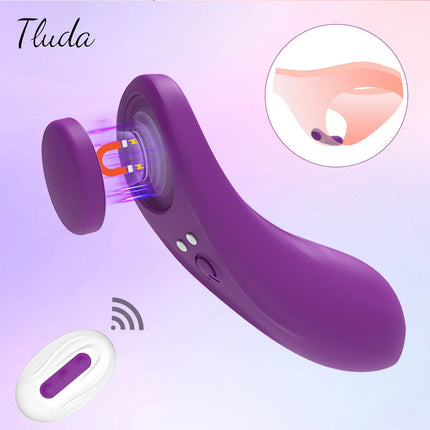 Wearable Clitoris Vibrator Women Panties Vibrator APP Remote Control Clit Stimulator Magnetic Anti-detachment Sex Toy for Women
