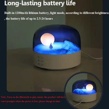 New Bluetooth Speaker Ambient Light High Quality Sound Bluetooth Music Box with Dimming Soft Light Wireless Music Play