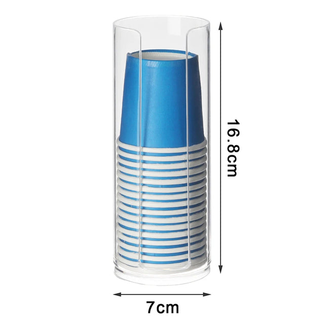 Acrylic Disposable Paper Cups Holder Cosmetic Cotton Storage Rack Bathroom Mouthwash Cup Dispenser Makeup Table Organizer