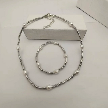 Silver Beads Pearl Women Necklace Fashion New Korean Sweet Colorful Female Neck Jewelry Gift Drop Shipping Wholesale Accessories