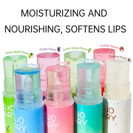 Coconut Hydrating Lip Balm Transparent Colorless Grape Apple Fruity Lip Care Moisturizing Anti-Dry Peach Jelly Lip Balm Makeup