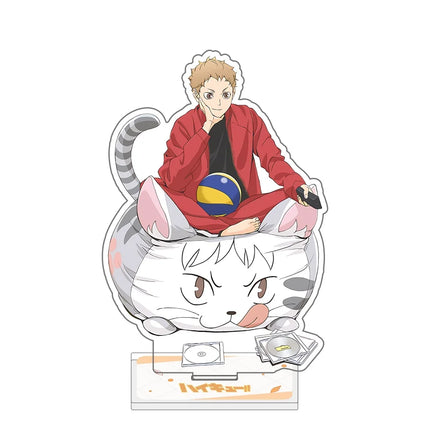 Anime Haikyuu!! 15CM Acrylic Stand Animal Mascot Bokuto Kuroo Kenma Desk Decor Otaku Fans Collectible Gift