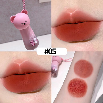 Gege bear Cute Cat Lip Gloss - Moisturizing Smooth and Long-lasting Lip Glaze - 4 Shades Easy to Apply Holiday Gifts