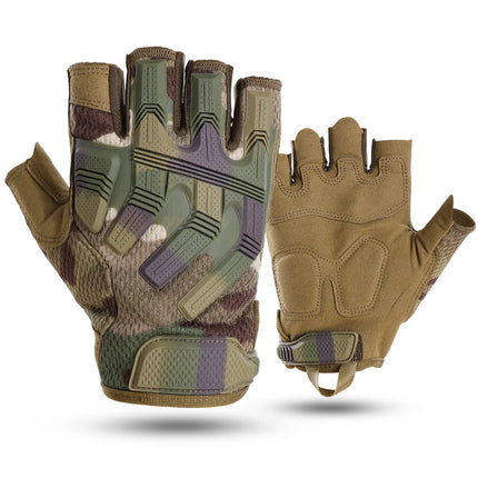 Tactical Half Finger Gloves Outdoor Sport Cycling Hunting Shooting Camping Hiking Combat Bicycle Non-slip Shock-proof Gear Men