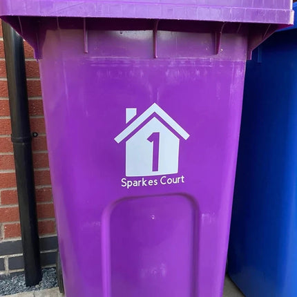 3Pcs Wheelie Bin Vinyl Stickers Personalized Street House Number Container Stickers Waterproof Removable Outdoor Trash Stickers