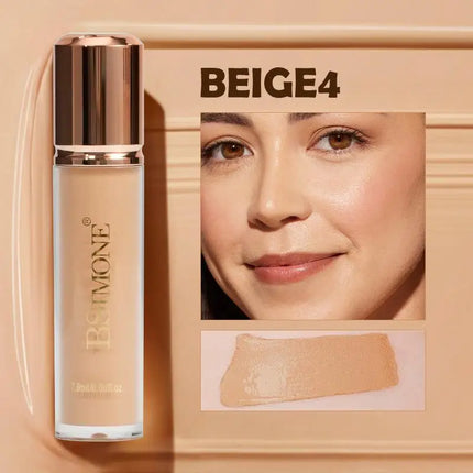 [TE1] BSIMONE Face Liquid Foundation Base Full Coverage Oil-Control Long Wear Smooth Lightweight Natural Cover Waterproof Matte