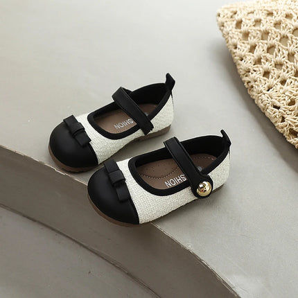 Sweet Kids Flat Shoes New Spring Autumn Girls Leather Shoes Fashion Bowknot Trend Children Causal Princess Wedding Party Shoes