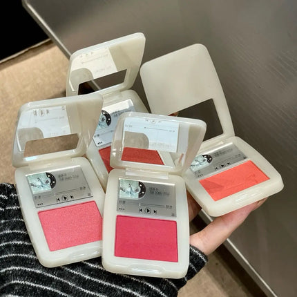Powder Blusher Disk Monochrome Matte Blush Palette Cheek Tint Natural Facial Rouge Plate Brighten Nude Matte Face Contour Makeup
