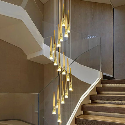 Modern home decoration crystal chandelier, stair Pendant lamp, living room Pendant lights, interior lighting