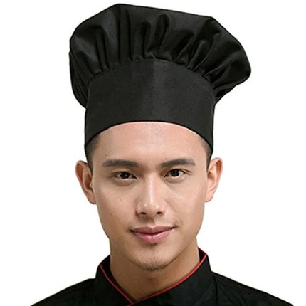 Hyzrz Chef Hat Adult Adjustable Elastic Baker Kitchen Cooking Chef Cap