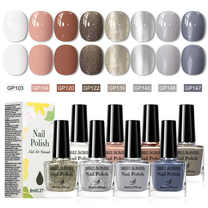 8pcs Red Series Water-Based Nail Polish Set Long Lasting Quick Drying Without Lamp Cure Nail Supplies Vernis for Nails Manicure