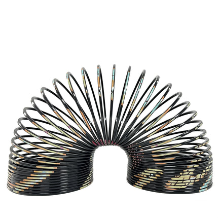 Colorful Black Donut Pattern 3.9 Inch Rainbow Spring Toy Kids Magic Coil Slinky for Motor Skill Development Party Favor
