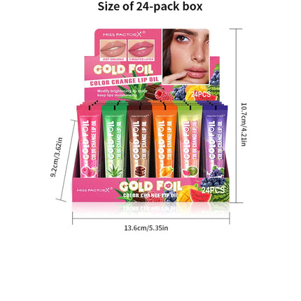 Shiny Lip Oil Gift Set 15ml×24PCS deep moisturizing non-decolorizing  foil brightening and embellishing lip color gift