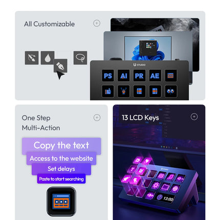 Ulanzi D200 Production Console and Studio Controller for Gaming/Office/Livestreaming/Content Creation Youtube Tiktok