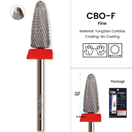 Nail Drill Bits Carbide Large Cone Electric Milling Cutter Gel Polish Remover Grinding Tools DIY Accessories Supplies