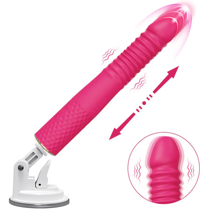 Automatic Telescopic Thrusting Realistic Dildo Vibrator for Women G Spot Clitoral Anal Stimulation Sex Machine Sex Toys Adult 18