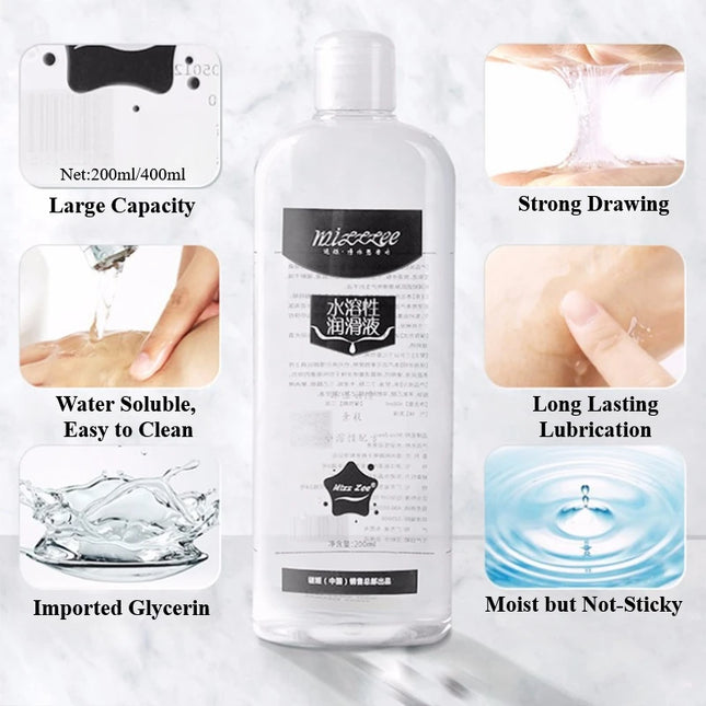Large Capacity Water-based Lubricant for Adult Sex Anal Lubrication 200/400ml Couple Gel Women Lubricating Fluid Sexshop 18+ Men