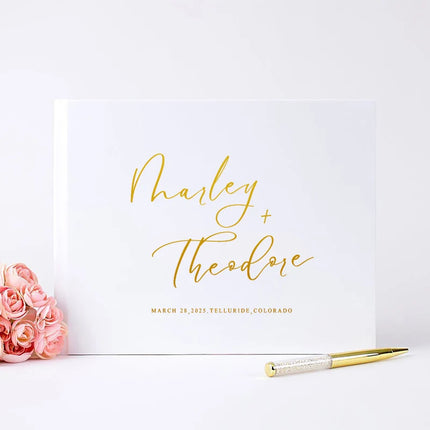 Custom Wedding Guestbook Personalized Guest Book Sign Engagement Photo Album Book Unique Wedding Guestbook Wedding Keepsake Gift