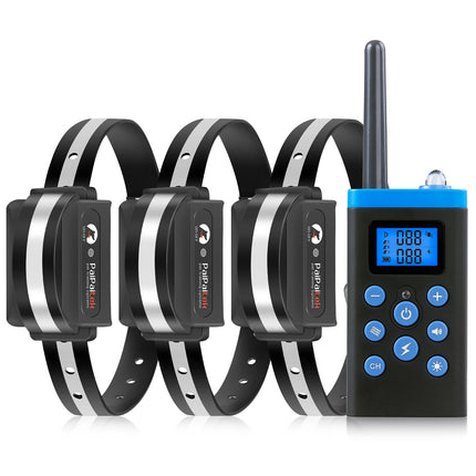 2 in 1 Automatic Anti Bark and Training Collar for 1/2/3 Dogs,IPX7 Waterproof Dog Training Collar,Shock Collar for All Size Dogs