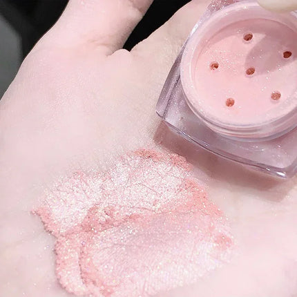 Shimmer Highlighter Powder Fine Sparkling Sequins Pearly Natural Pearlescent Highlight Face Body Brightening Contouring Makeup