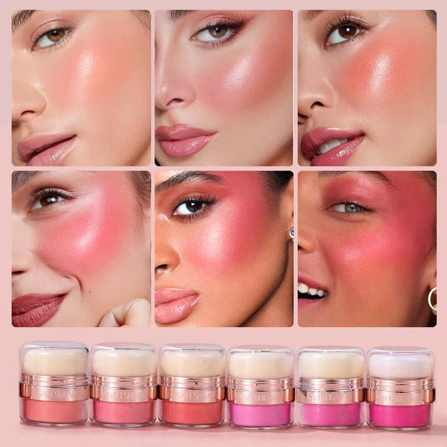 6 Color Air Cushion Blush Silky Smooth Matte Eye Shadow With An Easy To Use Puff For Mushroom Head Loose Powder