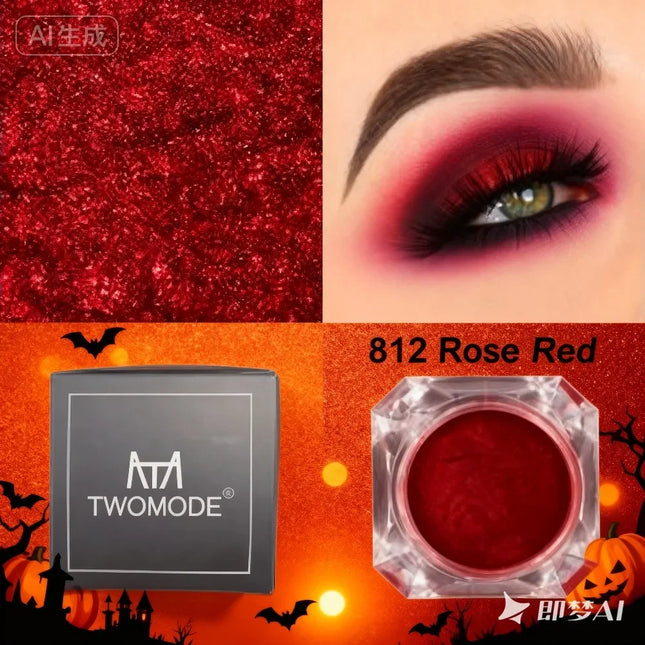 3g Diamond Dust Highlighter Light Red Eye Shadow High Gloss Pearlescent Makeup Paste Halloween Party Brightening Beauty