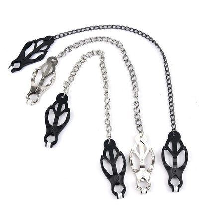 Metal Stimulator Breast Nipple Stainless Steel Clamps With Chain Clips Female Men Nipple Rings Exotic Accessories