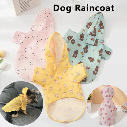 Dog Raincoat Summer Fashion Short Sleeve Dog Waterproof Clothes Puppy Coat Dog Raincoat Outdoor Coat Bichon Schnauzer Welsh