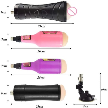 3XLR Sex Machine Attachment Masturbation Cup Realistic Vagina Anal Oral Sucker Sex Toys For Male Masturbator