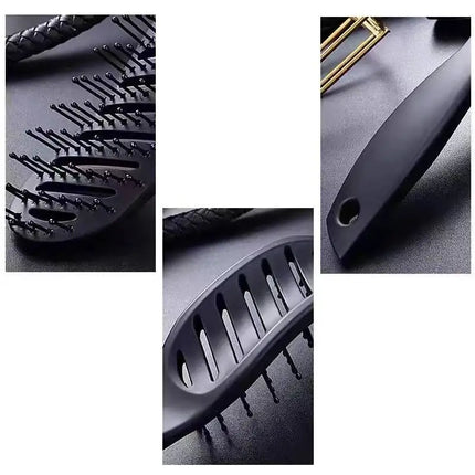 Salon Massager Comb Brush Detangling Drying Brush Anti Static Hollow Out Brush Scalp Massage Combs Styling Curly Hair Brush