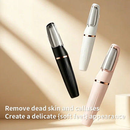 Electric foot grinder for quick removal of dead skin and calluses, suitable for two types of grinding heads and two speeds
