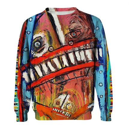 Men's Graphic Sweatshirts For Men Graffiti Pullover Long Sleeve Sweatshirt Crew Neck Fashion Daily Casual Holiday Vacation New