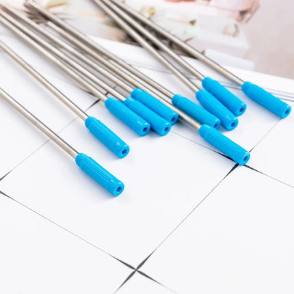 Compatible Ballpoint Pen Refills, Crystal Pen Refills 1.0mm Medium Point Black & Blue, Medium Point Metal Refill