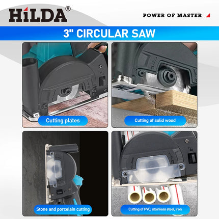HILDA 12V Miniature Rechargeable Mini Angle Grinder with Battery Cutting Blade Polishing Grinder for Cutting Diamond Cordless