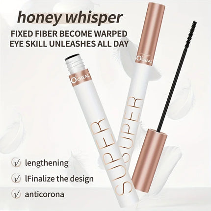 Micro-Fine Brush Mascara - Lengthening & Defining, Clump-Free, Waterproof, Smudge-Proof, Long-Lasting, Natural Volume