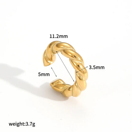 Hot Selling 18K Gold Color Stainless Steel Multilayer Ear Clip Waterproof Metal Unique Fashion Trendy Women Gift