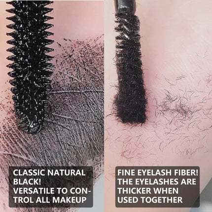 Silk Fiber Black Mascara Waterproof Long Lasting Extension Eyelashes Lengthening Curling Mascara Black Eyelash Makeup Cosmetic