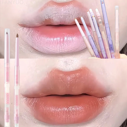 Double Headed Lip Liner Pencil Waterproof Matte Lipstick Contour Makeup Peach Pink Multi-purpose Lipliner Pencil Lips Cosmetic