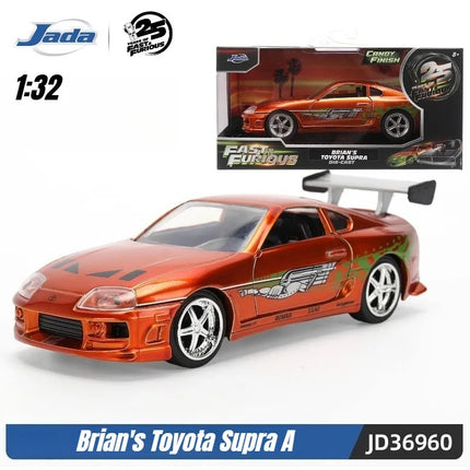 Jada Toys 1:32 Fast&Furious Alloy Car,Mitsubishi Lancer TOYATO Super Nissan Skyline GTR Jetta RX-7 Collection Gift Toys for Kids