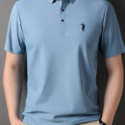 Luxury classic men's brand Paul original pony embroidered comfortable POLO shirt summer new casual breathable short sleeved top