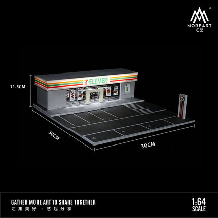 MoreArt 1:64 Diecast Car Display Scene Model DIY Assembly Street View Garage Diorama Gift Collection