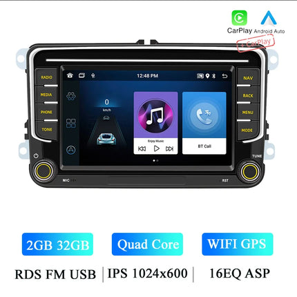 BQCC 7" Android 13 Octa Core Car Player Mirrorlink Carplay WIFI GPS For Volkswagen VW CC Passat B7 Polo Golf 5 6 Jetta mk5 mk6